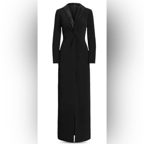 Lauren Ralph Lauren Tuxedo Style Column Gown Size 6 - Picture 7 of 11